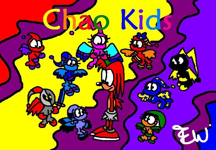 Knuckles and the Chao Kids by Edge14