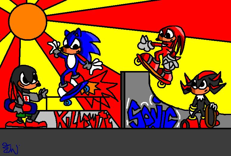 Killswitch and Sonic Gang Skateboarding {RQ} by Edge14