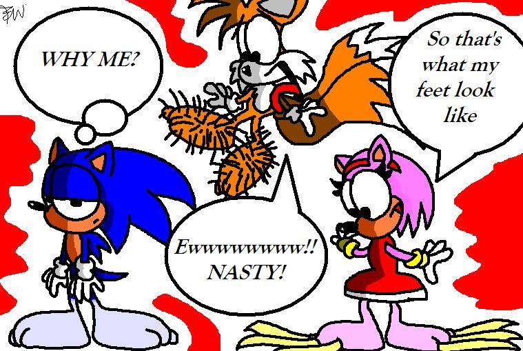 Sonic, Amy & Tails Without Shoes by Edge14