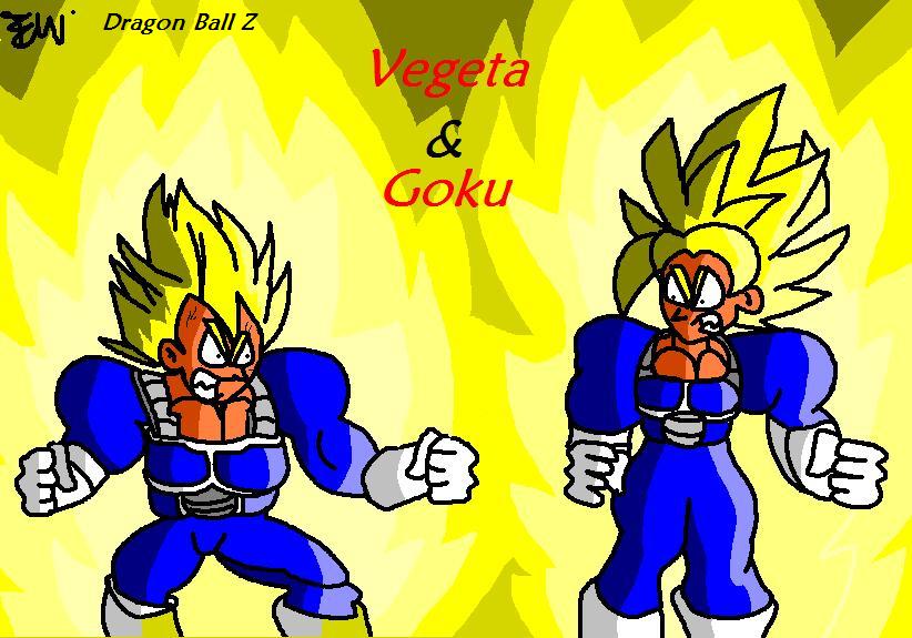 Vegeta Vs Goku ^^Raven_titan RQ^^ by Edge14