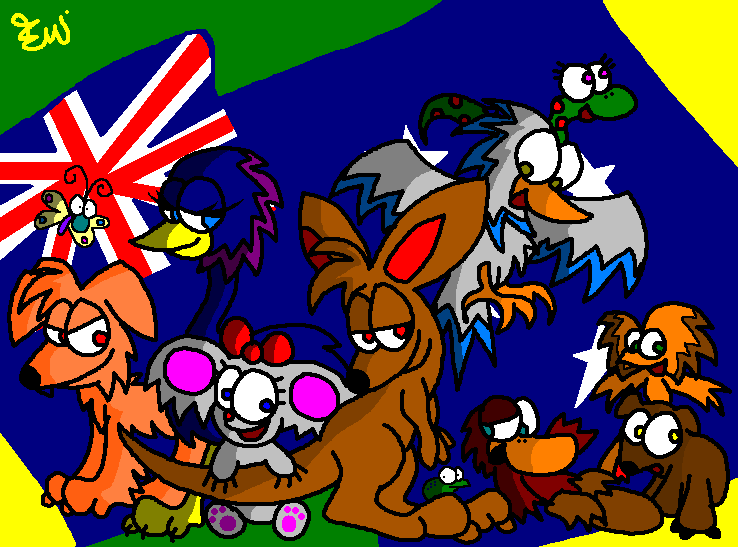 Australian Cartoon Animals #2 by Edge14