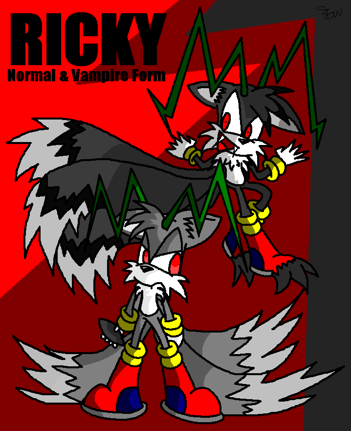 Ricky - Normal and Vampire form by Edge14