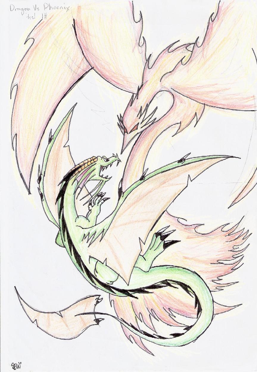 Dragon Vs Phoenix by Edge14
