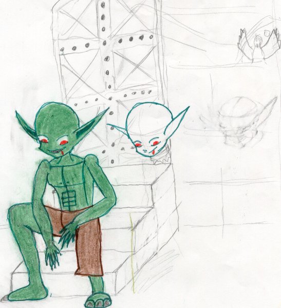 "Green Goblin in a Dungeon" by Eef