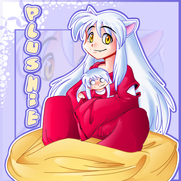 Inuyasha and his plushie by Eevee1
