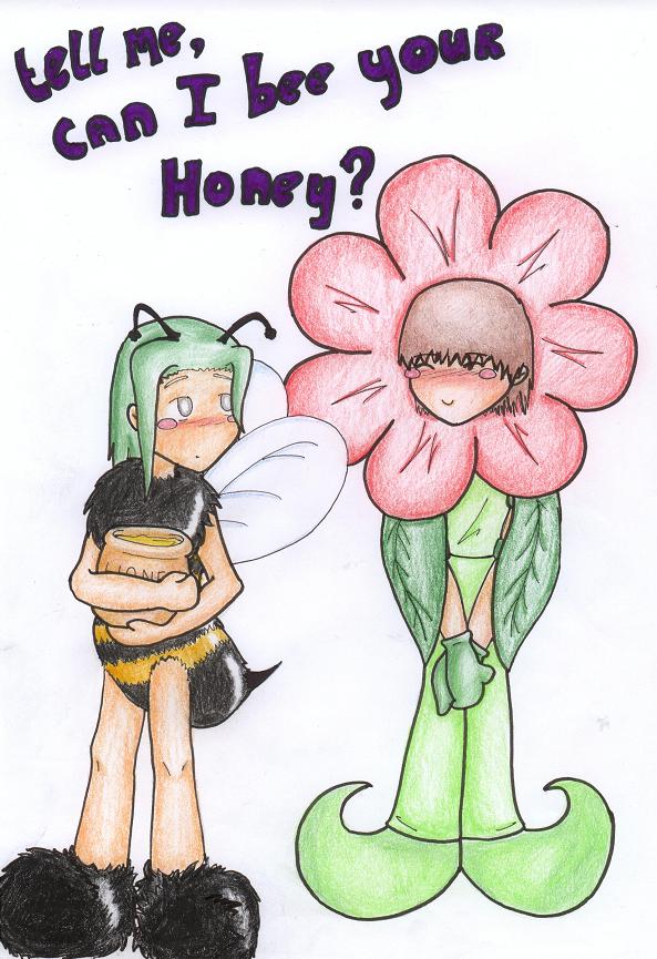 Tell me, can I bee your honey? (coloured) by Eggplant