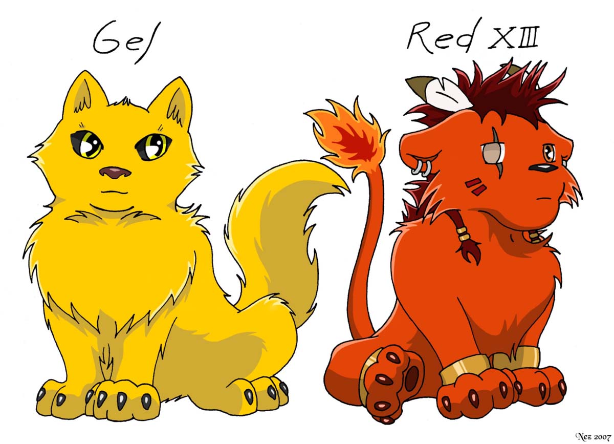 Gel and Red XIII by Egyptian_Dragon