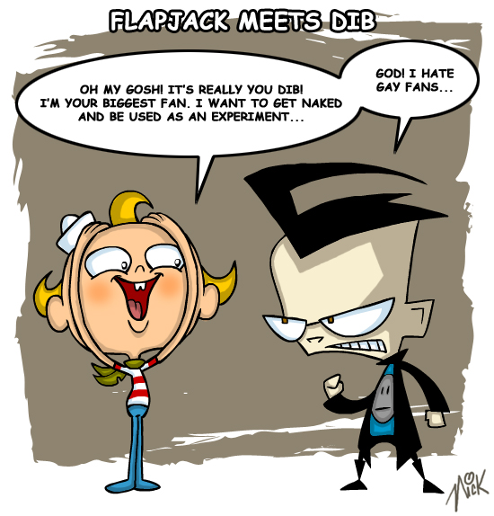 Flapjack Meets Dib by Ekuhvielle
