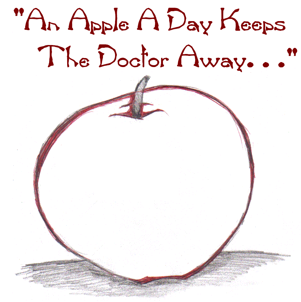Apples away, the doctor will stay! XD by Electra_Cheez