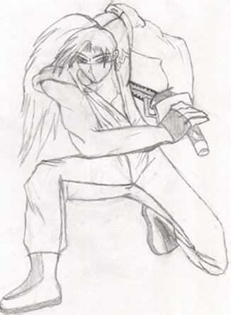 Ninja with sword by Elfdemon23