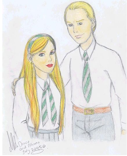Alhana and Draco by Miriamartist by Elven_Dragon_Exodus