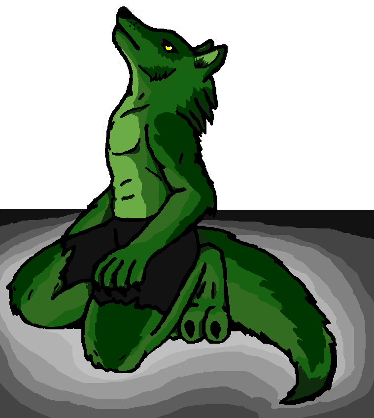 Emerald Werewolf by Emeraldwolf
