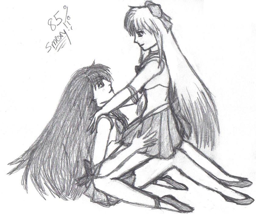Minako and Rei by Emeraldwolf