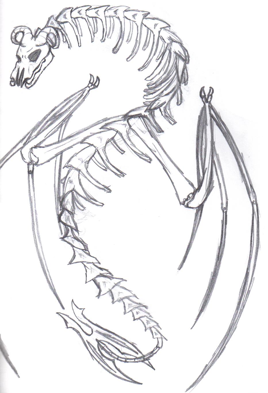 Skeletal Dragon by Emeraldwolf