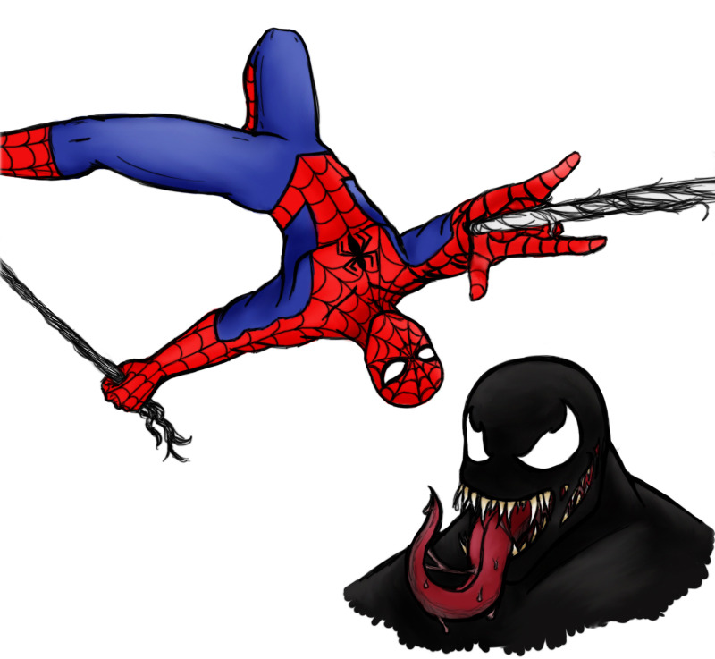 Spidey and Venom by Emeraldwolf