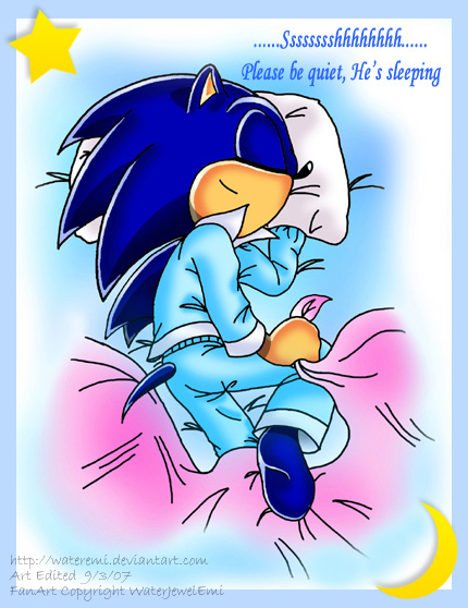 Sleeping Sonic 'Edited' by Emi