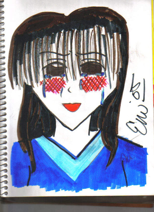 anime girl crying-blushing by Emi_dono