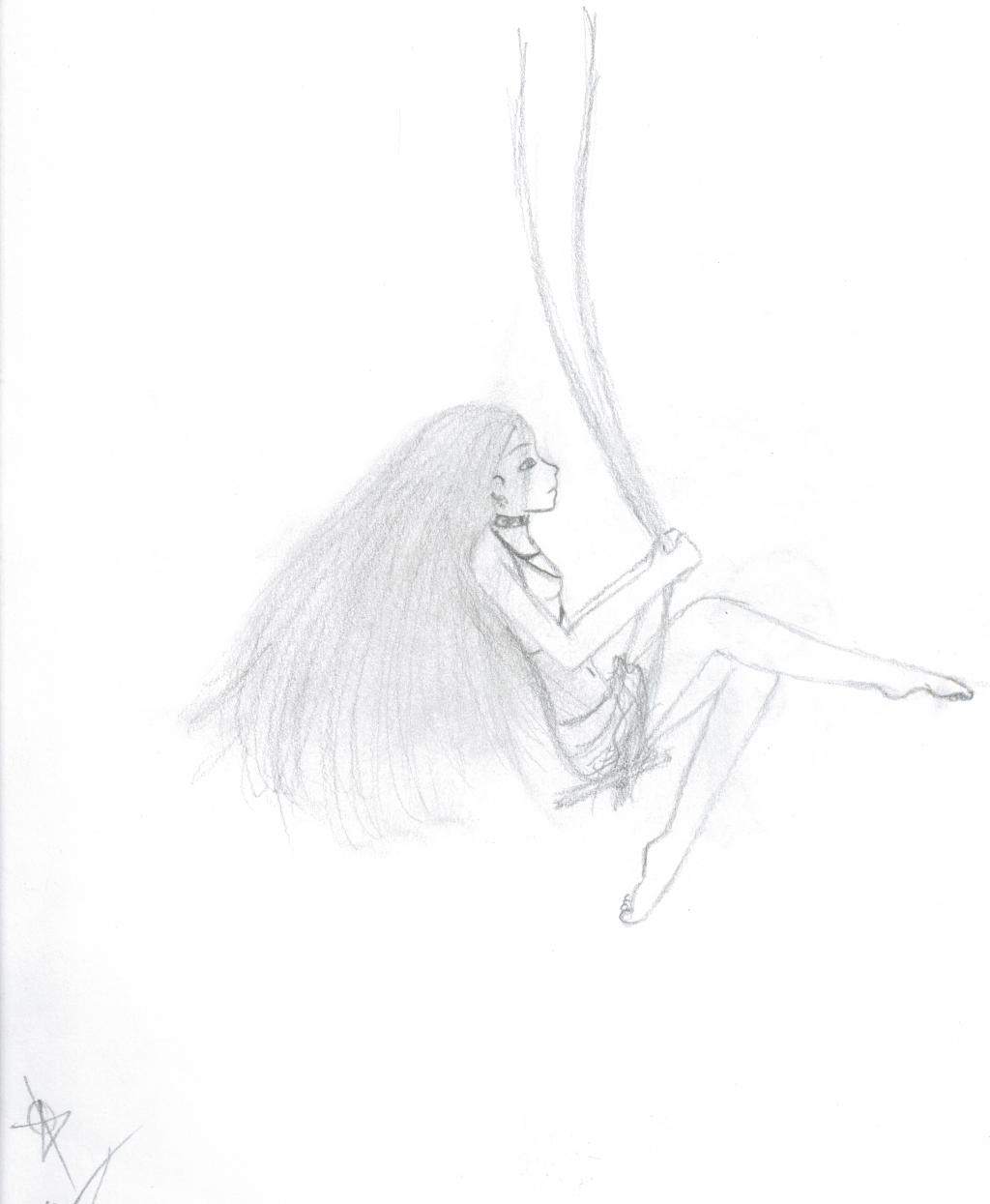 Girl swinging by Emily_the_Strange