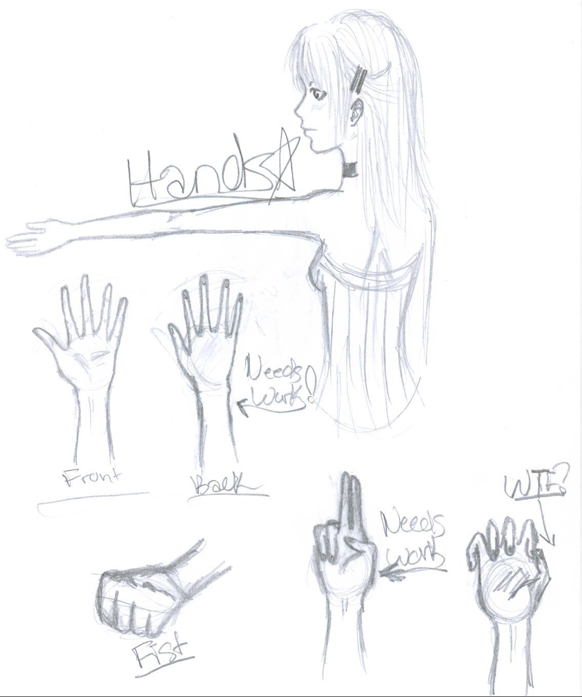 Hand Sketch Page by Emily_the_Strange