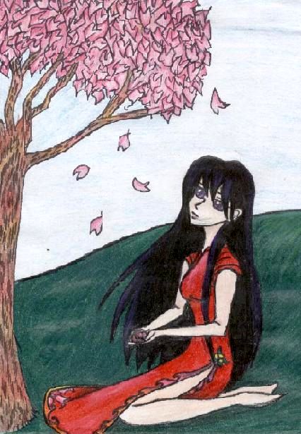 Rei Under Cherry Tree by EmmyChan