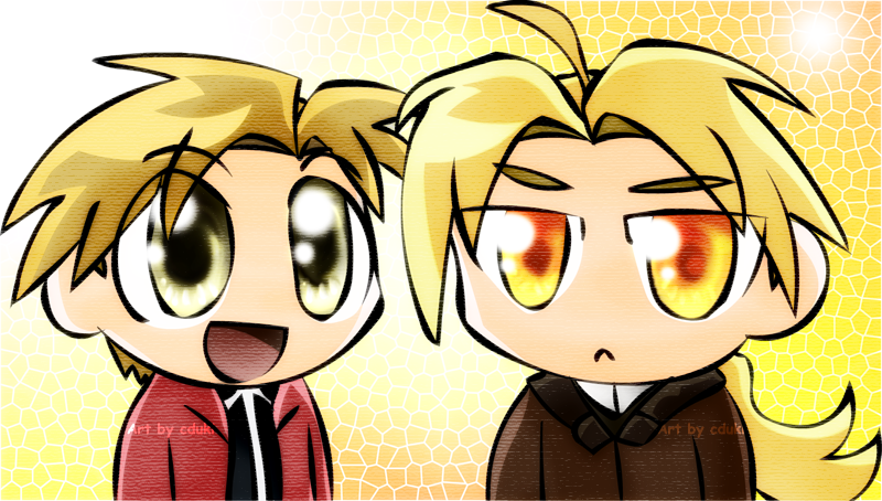Ed and Al chibis by EmmytheChao