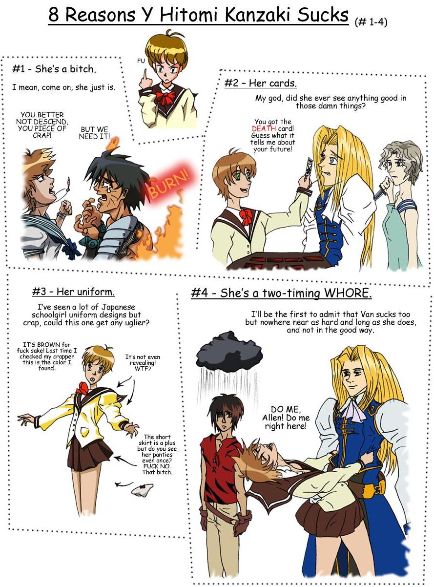 Eight Reasons Hitomi Sucks (1-4) by EndlessAsgard