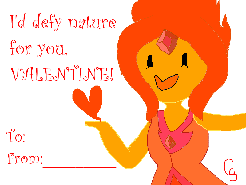 Valentine card: Flame Princess by EpicSeaBreezeMaster