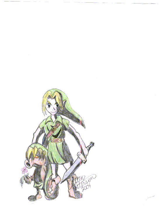 Link and Deku Link by Epona_the_Horsey