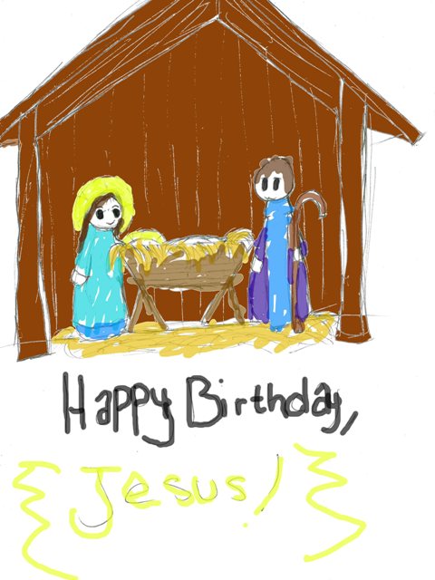 happy birfday jesus! by Eriks_Angel