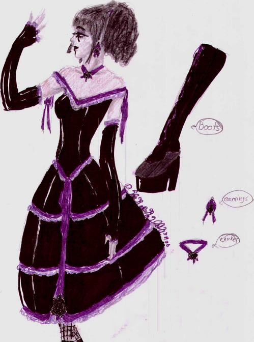 Black and Purple Semi-Formal .:Fisara:. by Erratic_Heartbeat