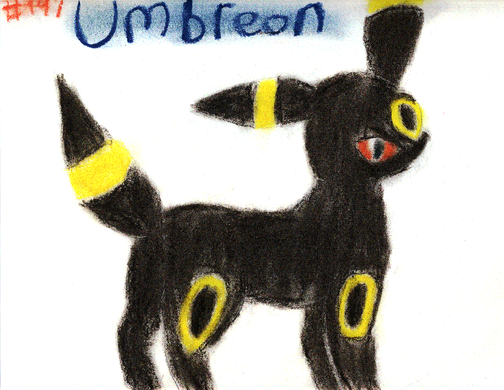 Umbreon in Oil Pastels by Espeonmaster