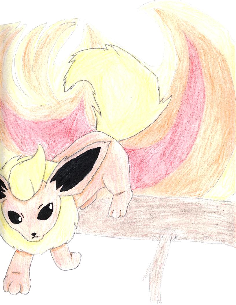 Flamey Flareon by Espeonmaster