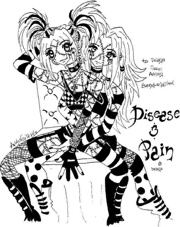 "Disease and Pain" art trade with Draga by EveryBodysFool