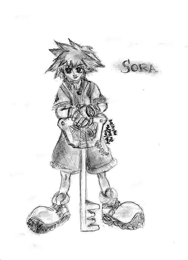 Sora sketch by EveryBodysFool