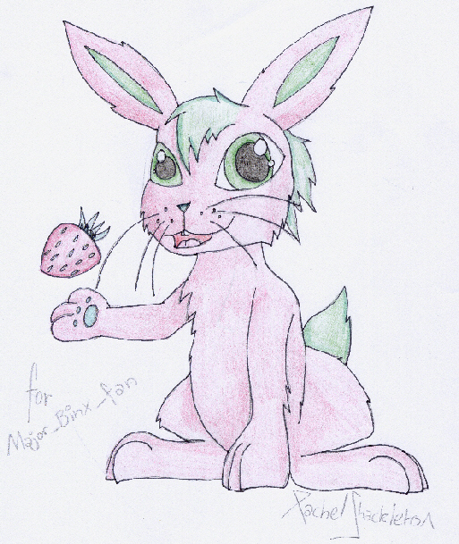 Strawberry Bunny - Request for Major_Binx_Fan by Evil_killer_bunny