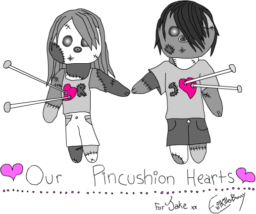 Our Pincushion Hearts (For Jake) by Evil_killer_bunny