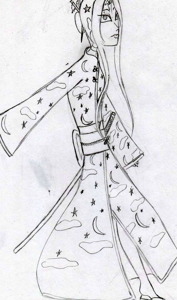 Miamitsue In her kimono by Eviloneadel