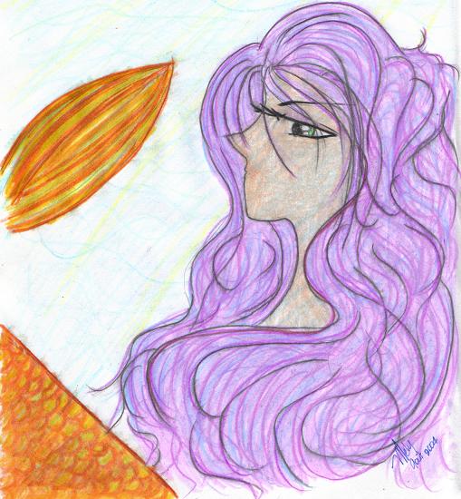 Purple Mermaid by Evyl