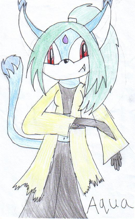 Aqua the cat by echidnafreak