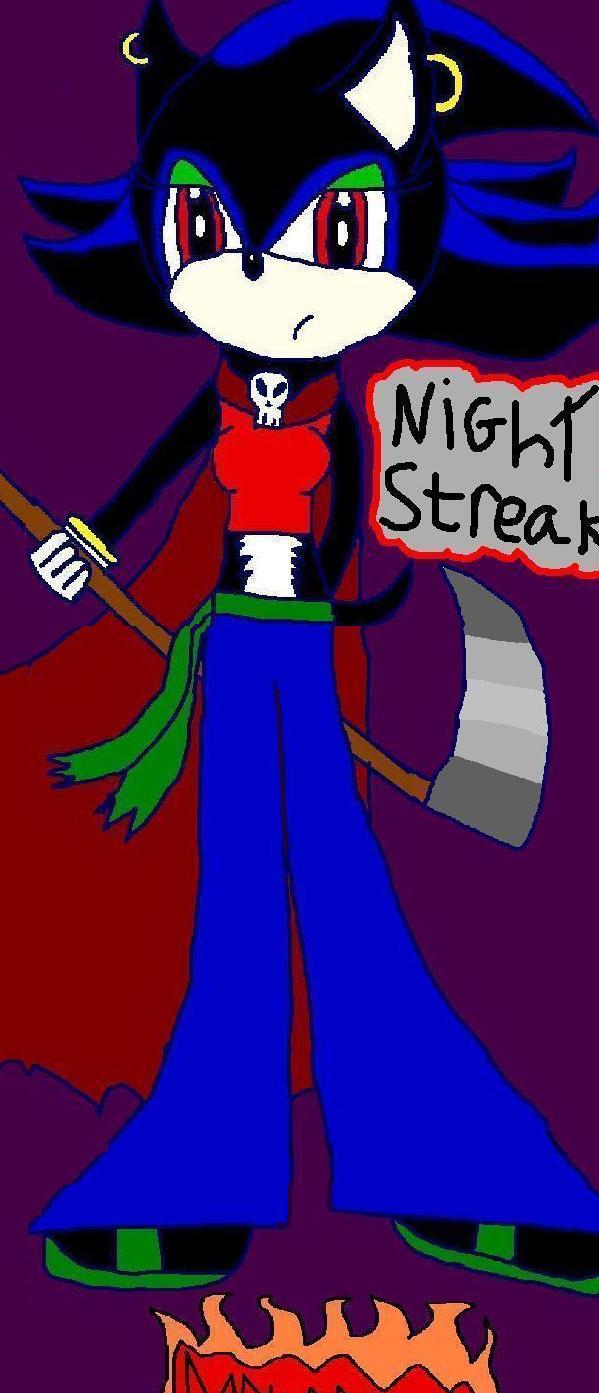 Night streak the evil hedgie by echidnafreak
