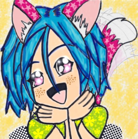 happy kitty girl (*colored*) by eem_evas