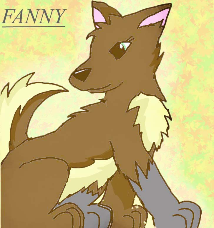 my adopted wolf fanny by eeveelova4