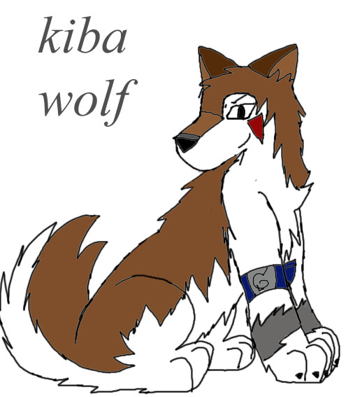 kiba ( from naruto) as a wolf by eeveelova4