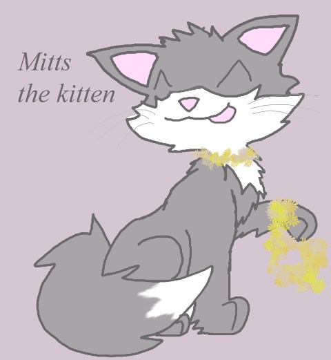 Mitts the kitten by eeveelova4