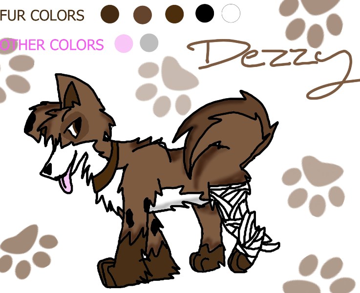 Dezzy character sheet by eeveelova4