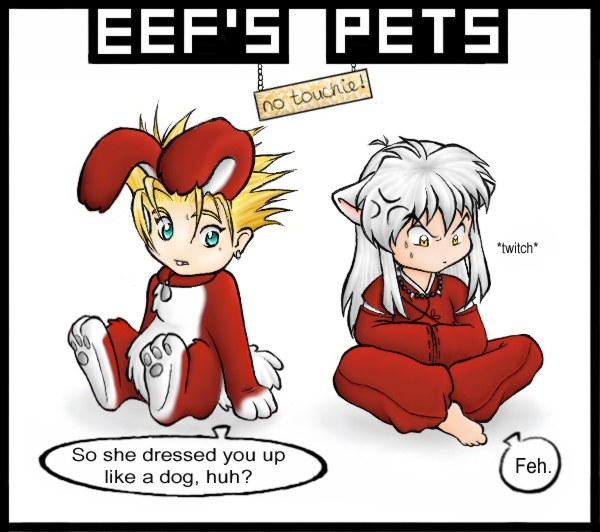 Eef's Pets (literally) - Vash & Inu Yasha by effuhliehien