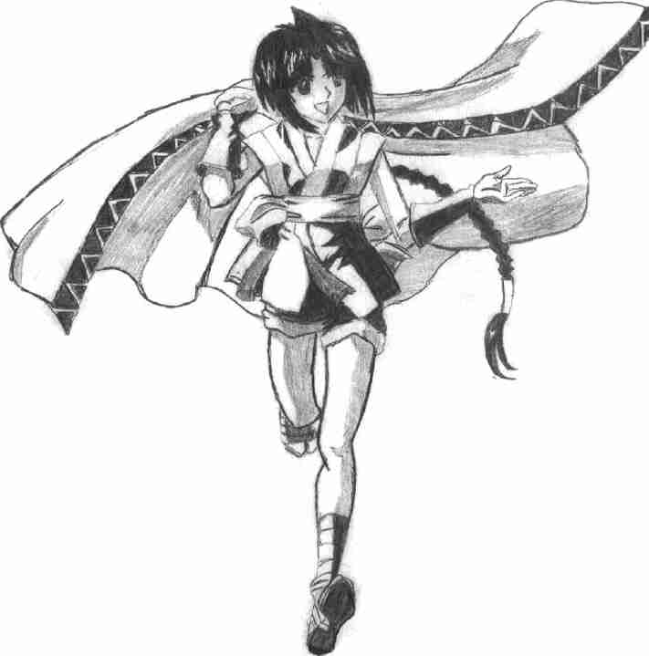Misao with Cape by egyptainevildemon