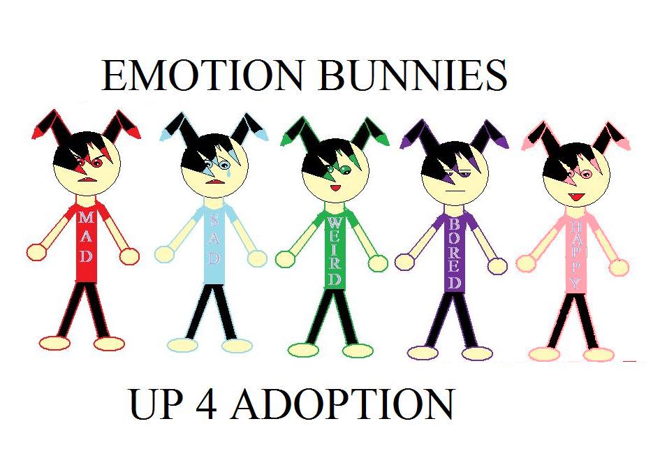 Emotion bunnies by elvisfan123