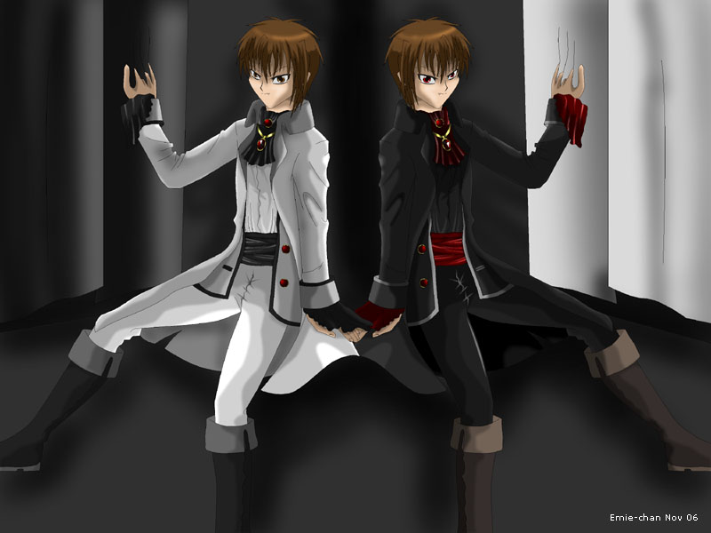 Twin Vampires by emerald_fire2065