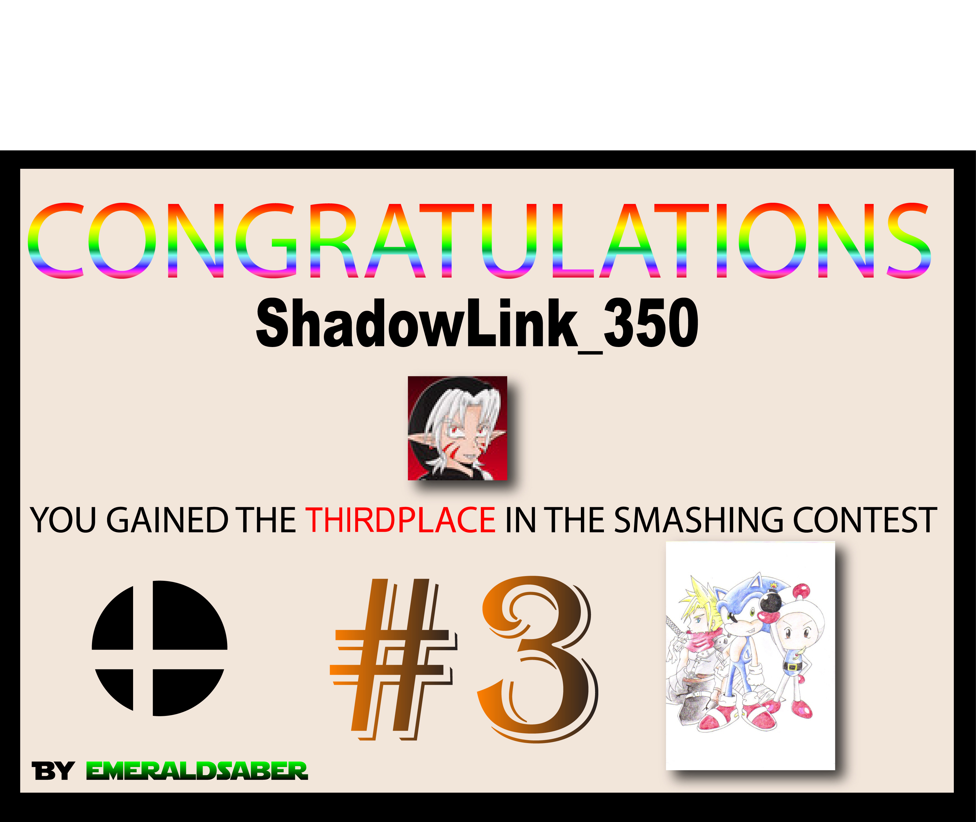 third place (smashing contest) by emeraldsaber
